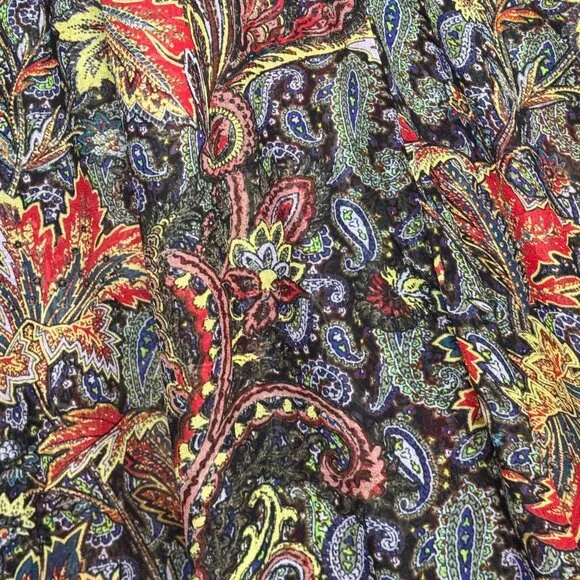 ZARA SHEER PAISLEY BOHO MIDI MAXI DRESS ROMANTIC RARE FLOWER CHILD HIPPIECORE S - Picture 11 of 13